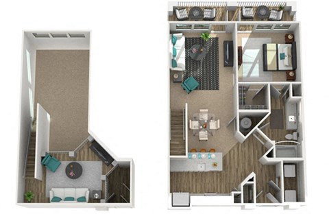 a floor plan of a two bedroom apartment